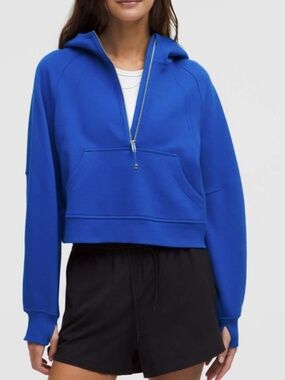 Lululemon Scuba Oversized Half Zip Hoodie Sonic Blue Women's M/L